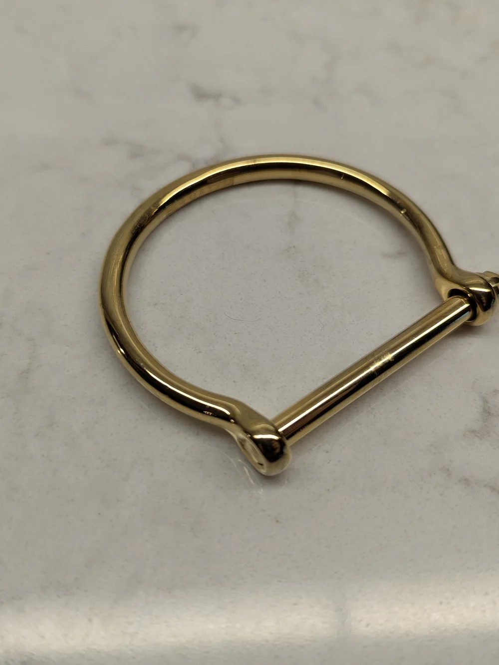 Elegatto Polished Gold Toned Bracelet